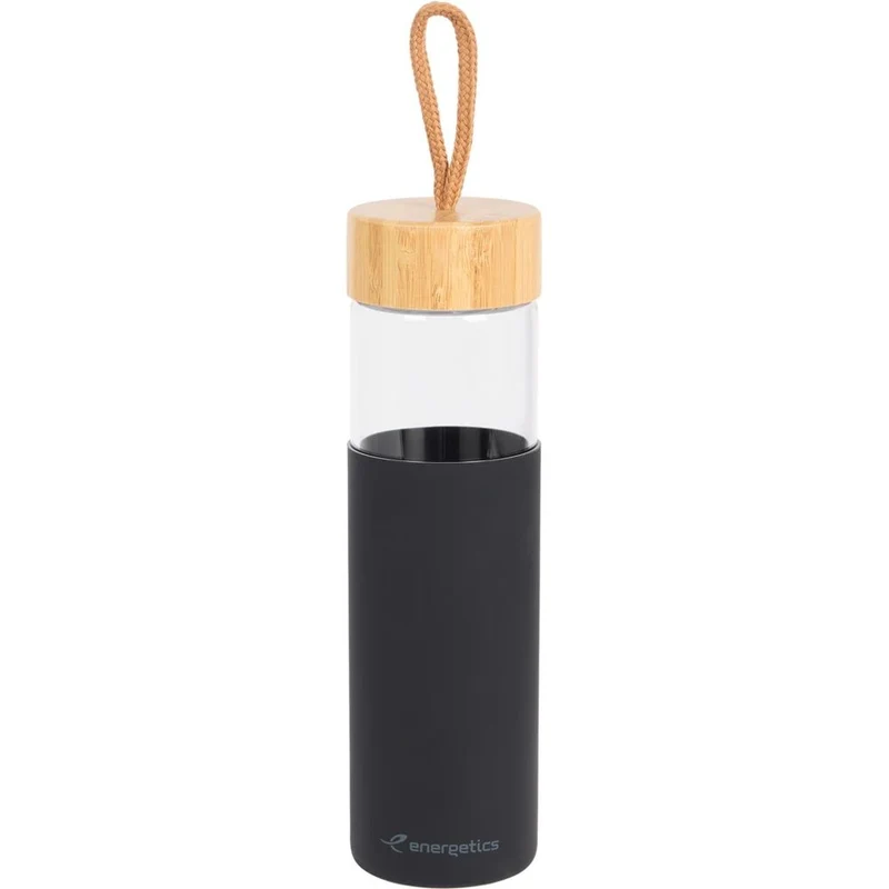 Energetics Trinkflasche Glass Bottle III black/anthracite