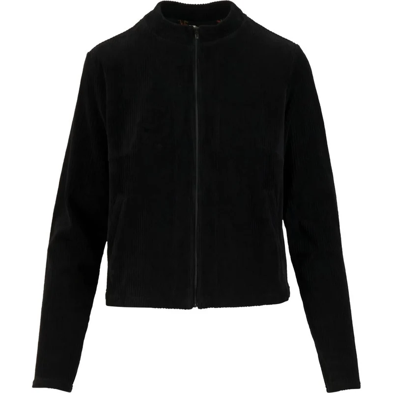Blutsgeschwister Jolly Zip UP Damen Feincord-Jacke fine needle black