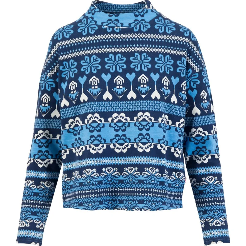 Blutsgeschwister Warm UP Turtle Damen Pullover après glam blue