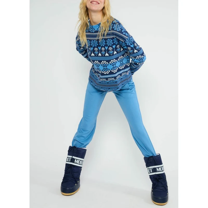Blutsgeschwister Warm UP Turtle Damen Pullover après glam blue