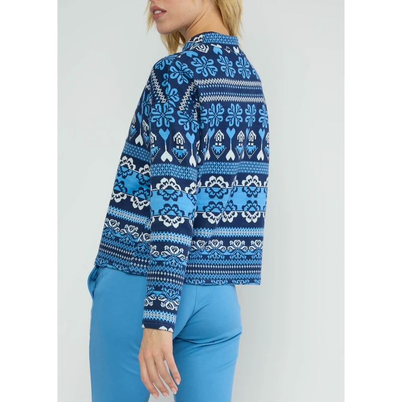 Blutsgeschwister Warm UP Turtle Damen Pullover après glam blue