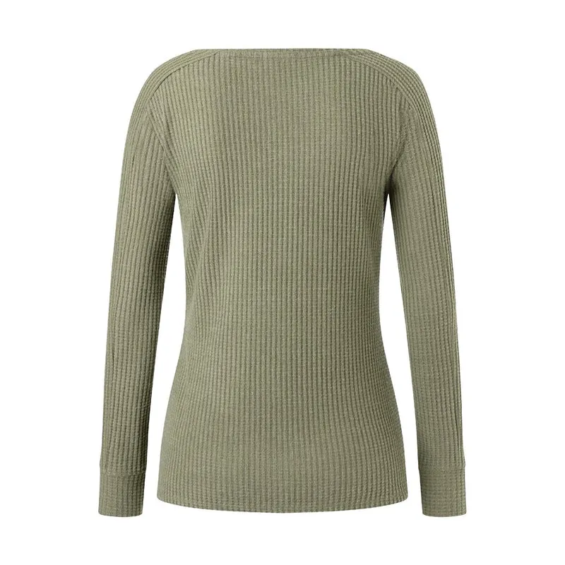 Timezone Boat Neck Longsleeve boxwood green Damen