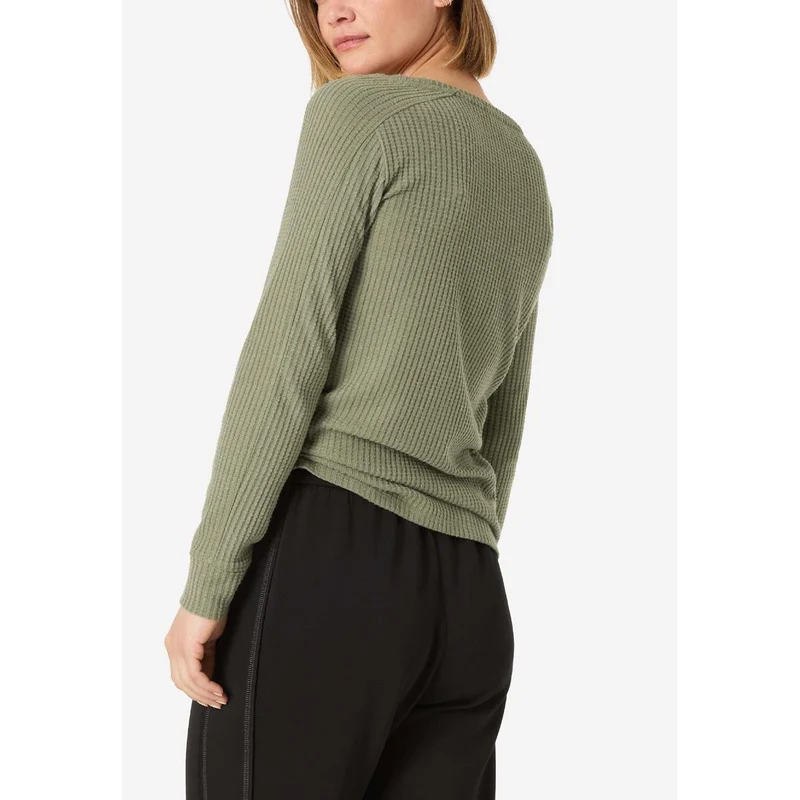Timezone Boat Neck Longsleeve boxwood green Damen
