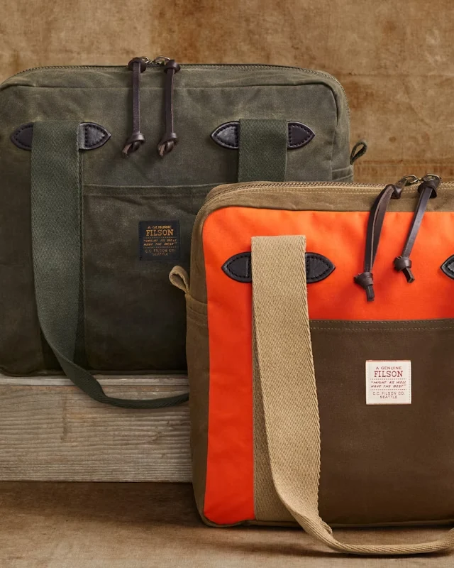 Filson Tin Cloth Tote Bag Otter Green