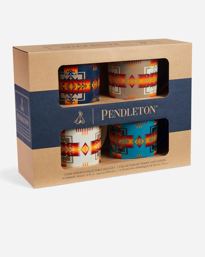 Pendleton Collectible Ceramic Mug Set Of 4 Chief Joseph Multi