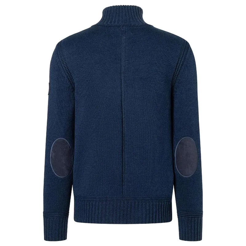Timezone Herren Heavy Knit Jacket Blue Melange