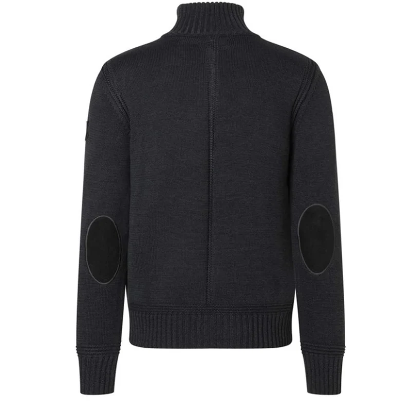 Timezone Heavy Knit Seamans Troyer black melange Herren