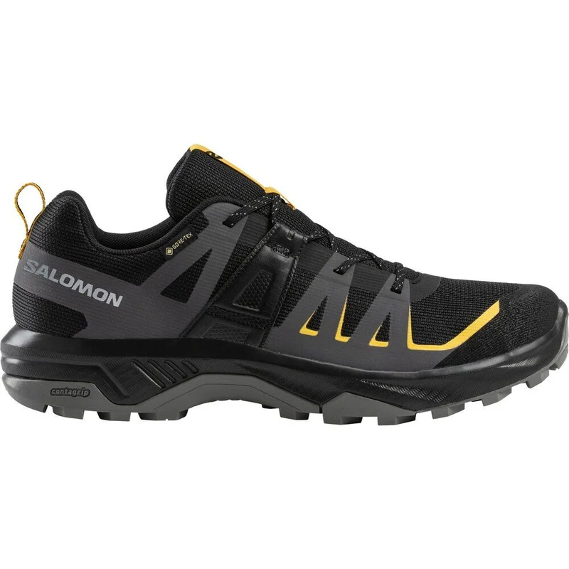 Salomon Shoes Extend GTX Herren Wanderschuh black asphalt spicy mustard