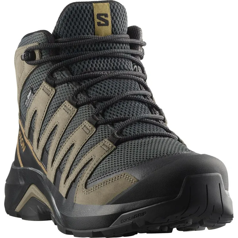Salomon Shoes X-Adventure Recon Mid GTX Herren Wanderschuh Asphal/f asphalt falcon coyote brown