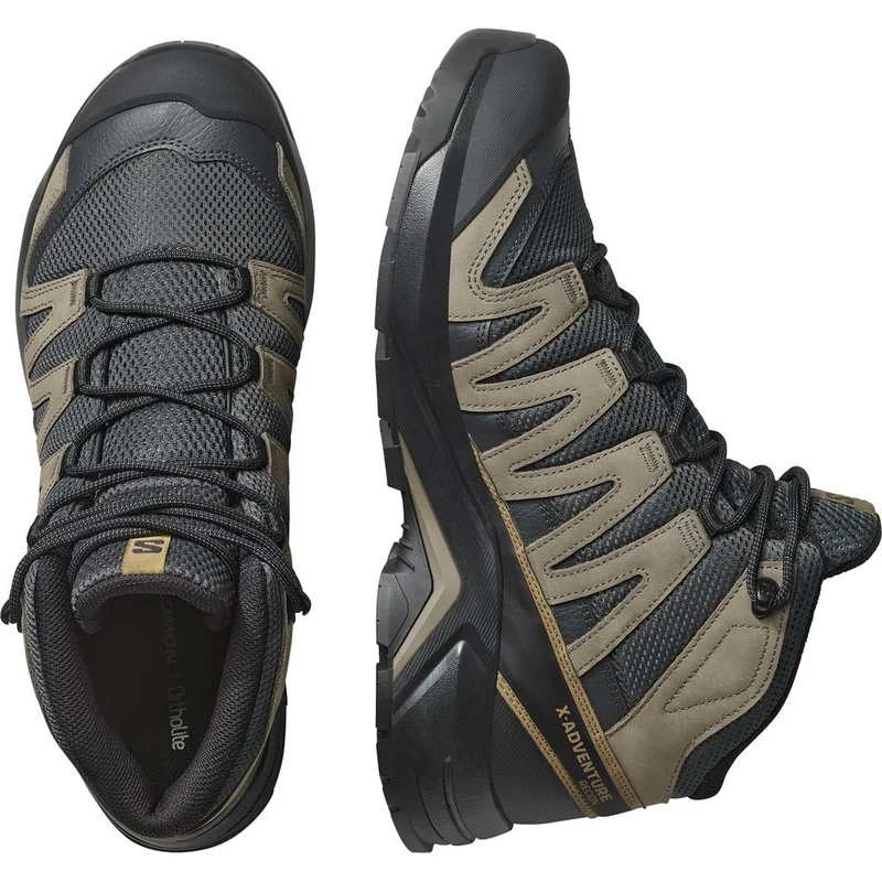Salomon Shoes X-Adventure Recon Mid GTX Herren Wanderschuh Asphal/f asphalt falcon coyote brown