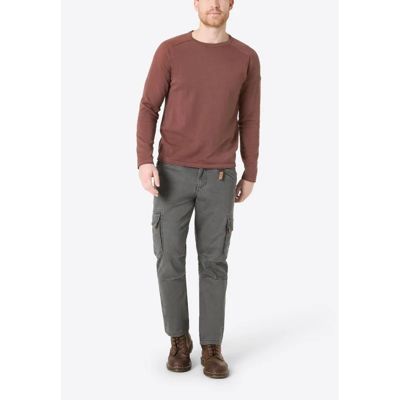 Timezone Herren Cotton Knit Crewneck Red