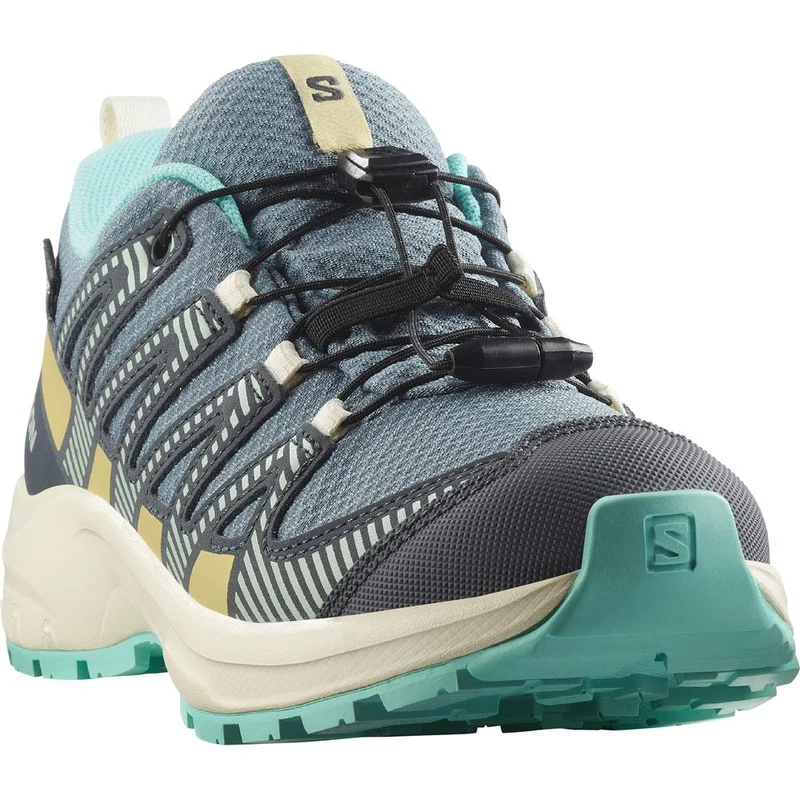 Salomon Shoes XA Pro V8 Waterproof Kinder Trailrunningschuh trooper turbulence aruba blue