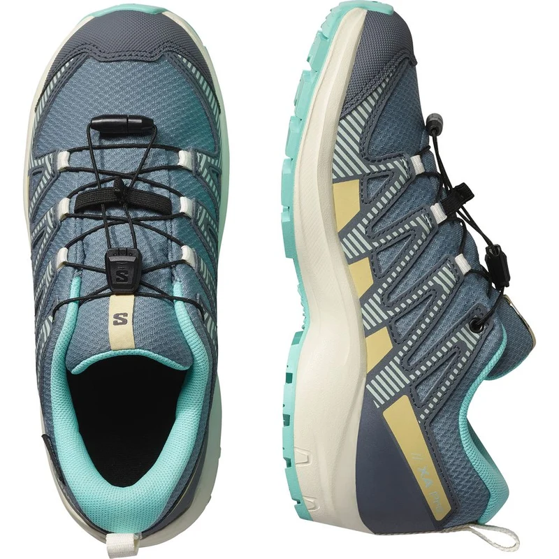 Salomon Shoes XA Pro V8 Waterproof Kinder Trailrunningschuh trooper turbulence aruba blue
