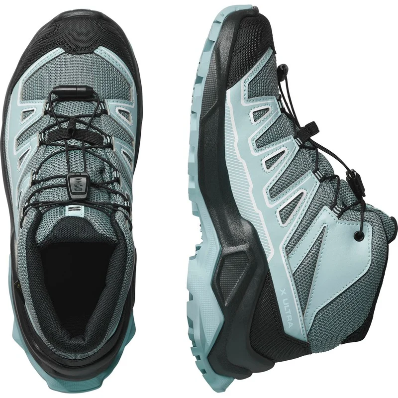 Salomon Shoes X Ultra Mid GTX J Kinder Wanderschuh turbulence black tourmaline