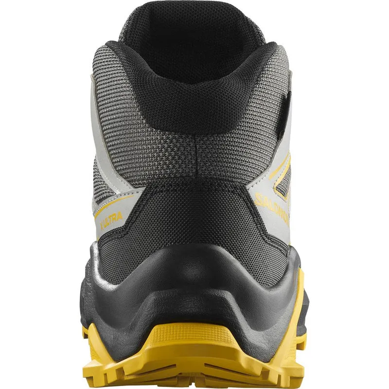 Salomon Shoes X Ultra Mid GTX J Kinder Wanderschuh castlerock black spicy mustard
