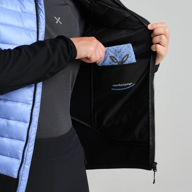 PEAK HYBRID HOODED JACKET WOM.