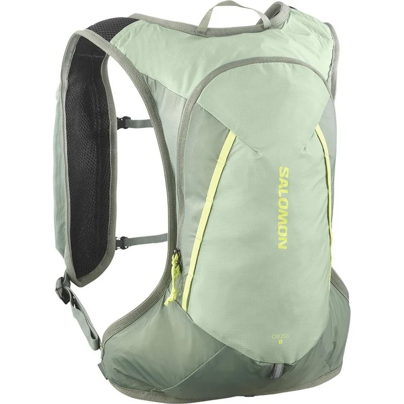 Salomon Cross 8 Trailrunningrucksack green milieu agave green sharp
