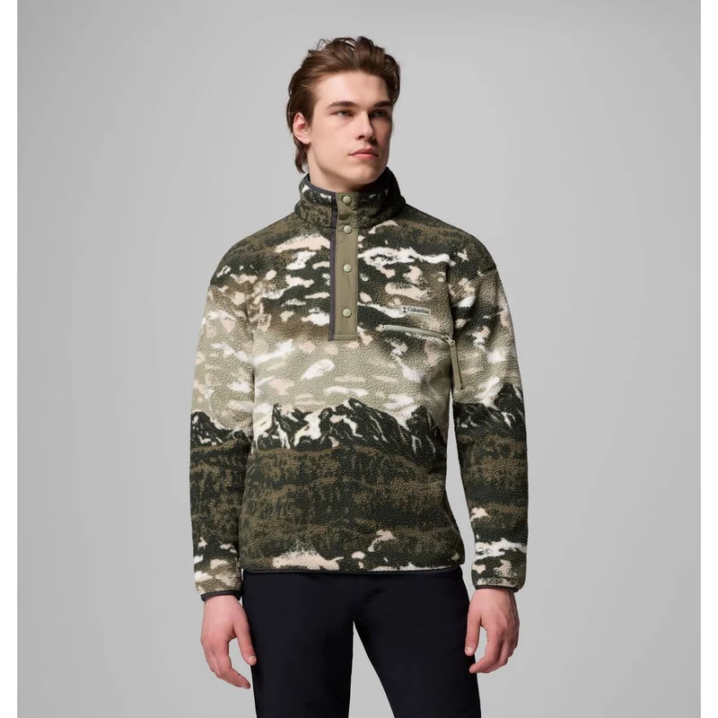 Columbia Herren Helvetia II Printed Half Snap Fleece Pullover safari sisters