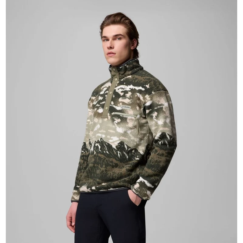 Columbia Herren Helvetia II Printed Half Snap Fleece Pullover safari sisters