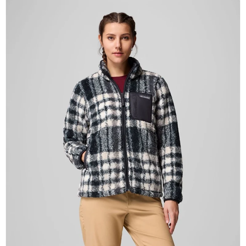 Columbia Damen West Bend Print Full Zip II Fleecejacke black herringplaid