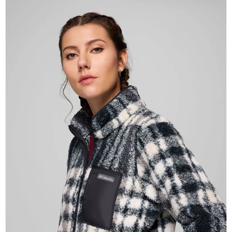 Columbia Damen West Bend Print Full Zip II Fleecejacke black herringplaid