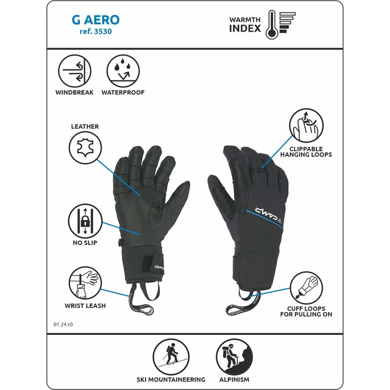Camp G Aero Herren Skitourenhandschuh black