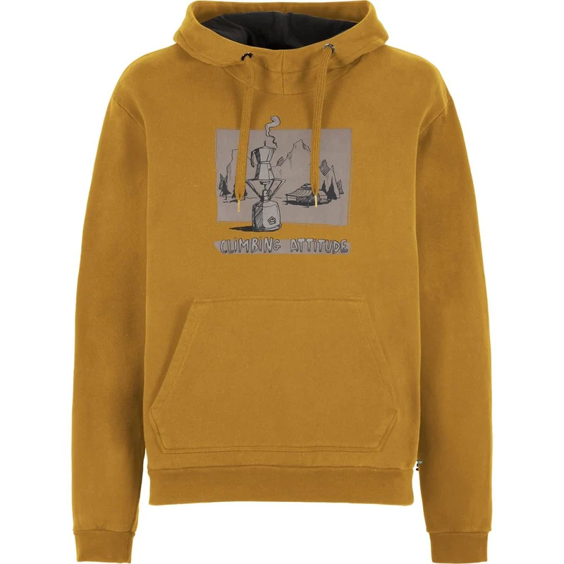 E9 Hood Herren Kapuzenpullover curry moka