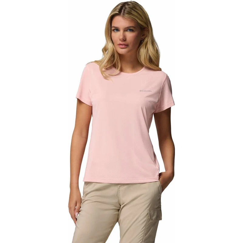 Columbia Zero Rules Light Crew Damen T-Shirt pink sand