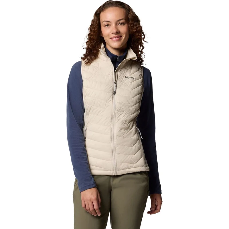 Columbia Powder Pass II Hybrid Damen Weste dark stone