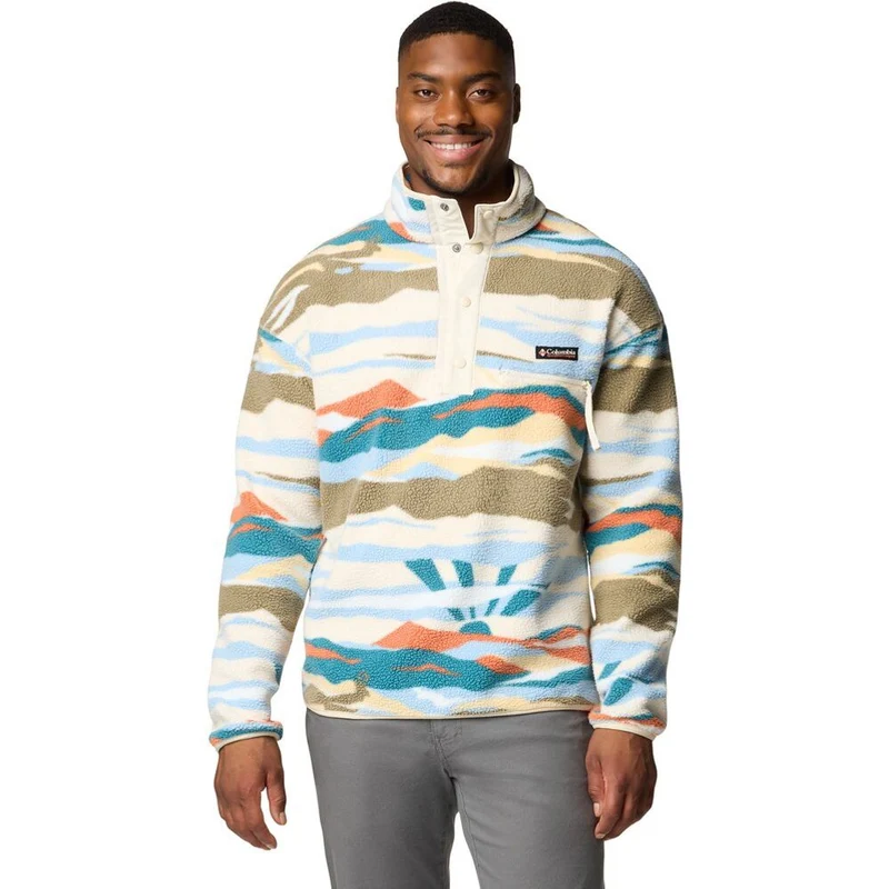 Columbia Helvetia II Printed Herren Fleecepullover chalk rogue valley