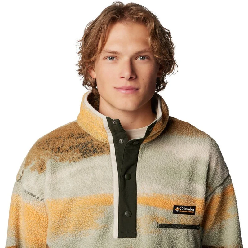 Columbia Helvetia II Printed Herren Fleecepullover greenscape dolomites
