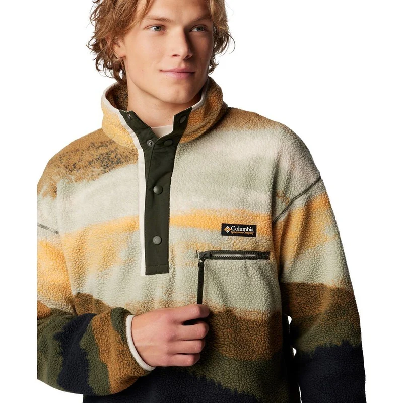 Columbia Helvetia II Printed Herren Fleecepullover greenscape dolomites