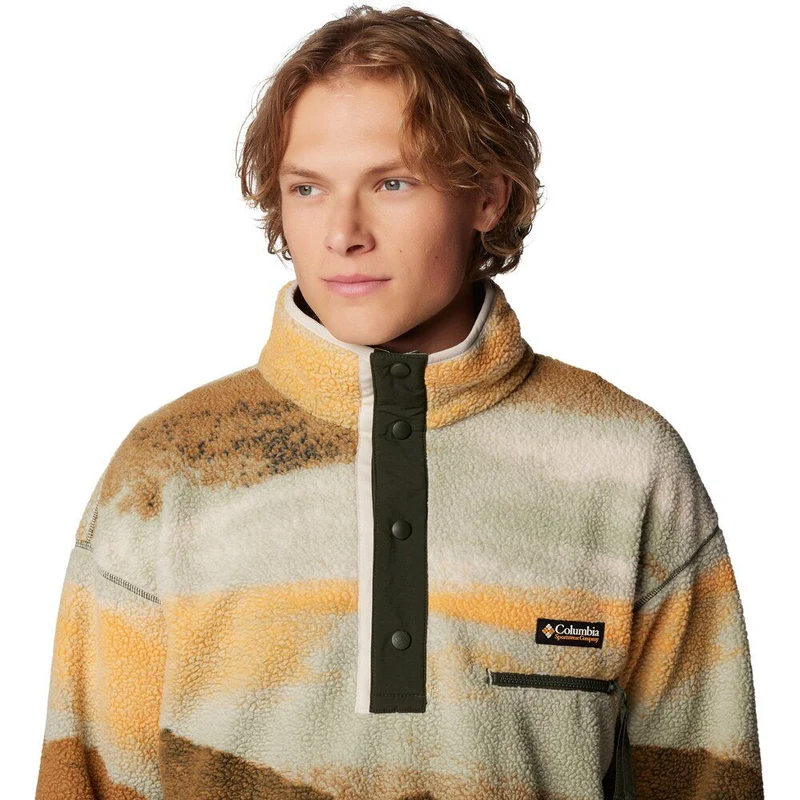 Columbia Helvetia II Printed Herren Fleecepullover greenscape dolomites