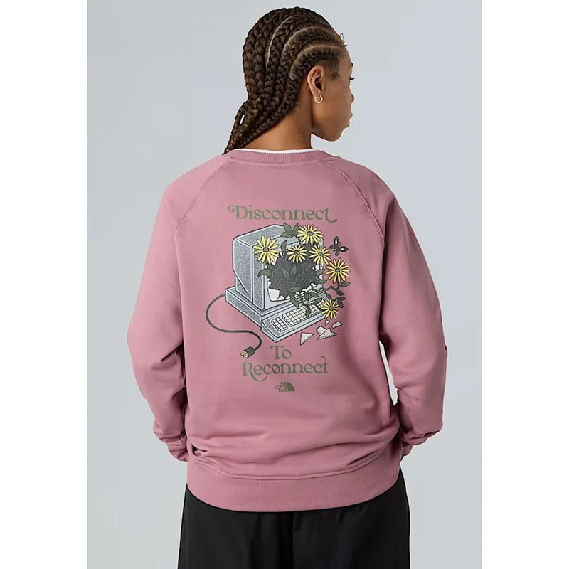 The North Face Connect relaxt geschnittenes Sweatshirt für Damen nostalgia rose