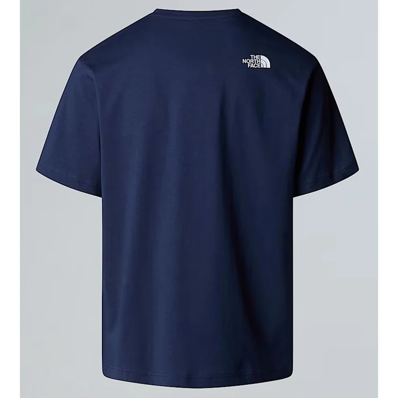 The North Face Mountain Logo relaxt geschnittenes Pocket T-Shirt für Herren summit navy