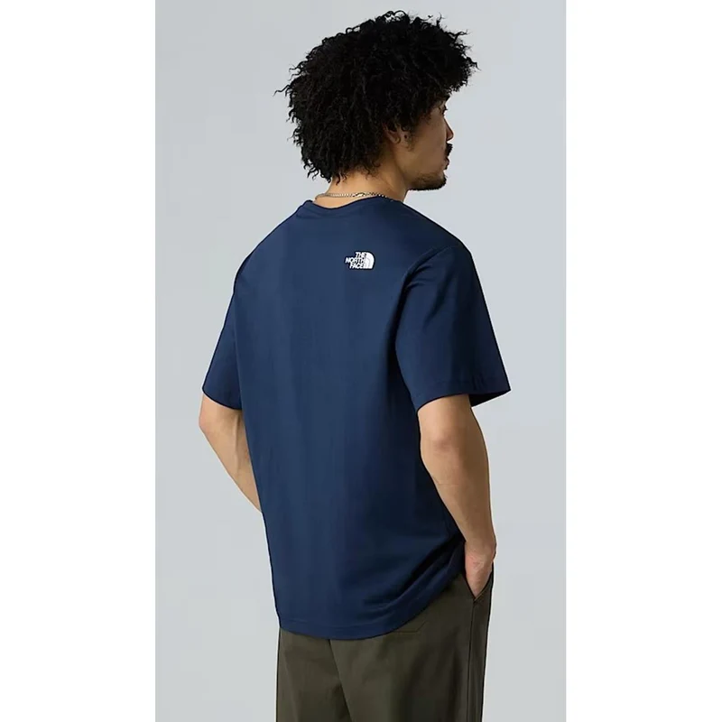 The North Face Mountain Logo relaxt geschnittenes Pocket T-Shirt für Herren summit navy