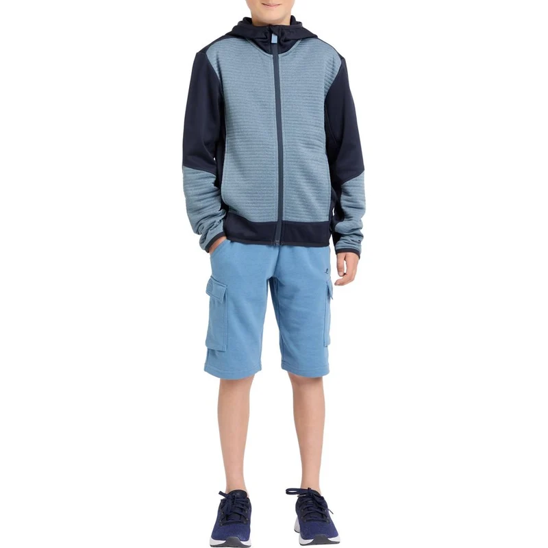 McKinley Aaki Kinder Fleecejacke melange blue