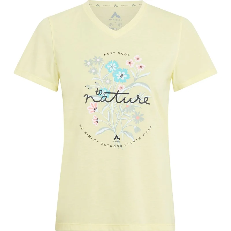 McKinley Nata II Damen T-Shirt melange yellow light