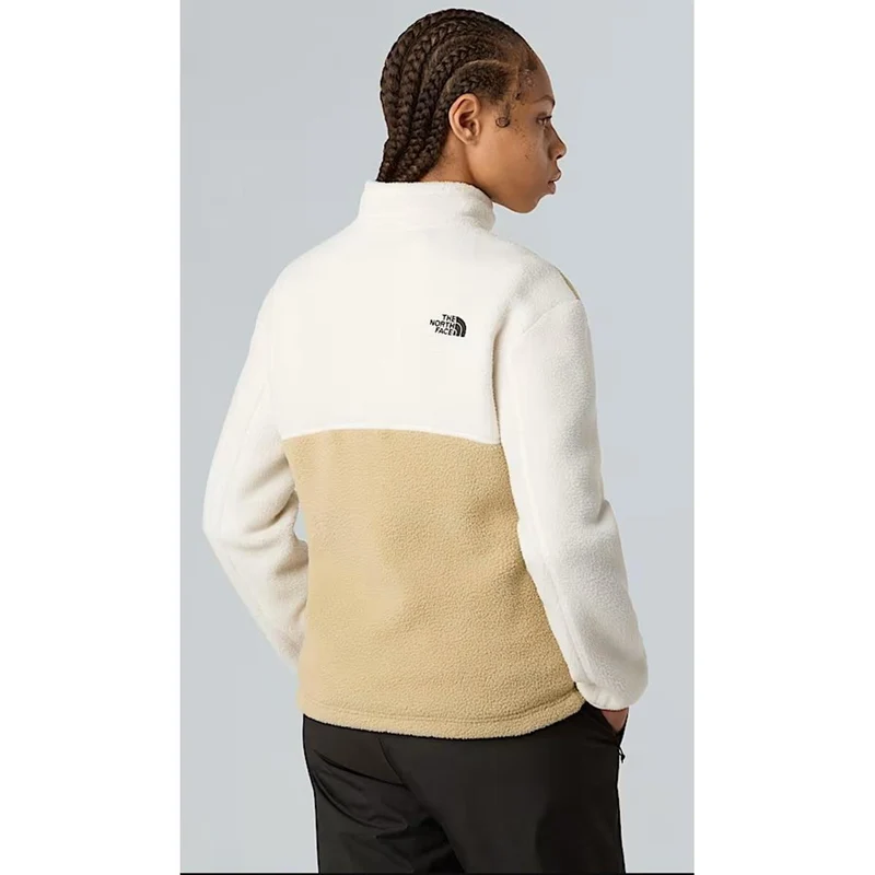 The North Face Damen Yumiori Fleecejacke mit durchgehendem Reißverschluss Khaki Stone-White Dune-Utility Brown
