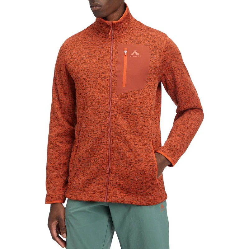 McKinley Skeena III Herren Fleecejacke melange red rust