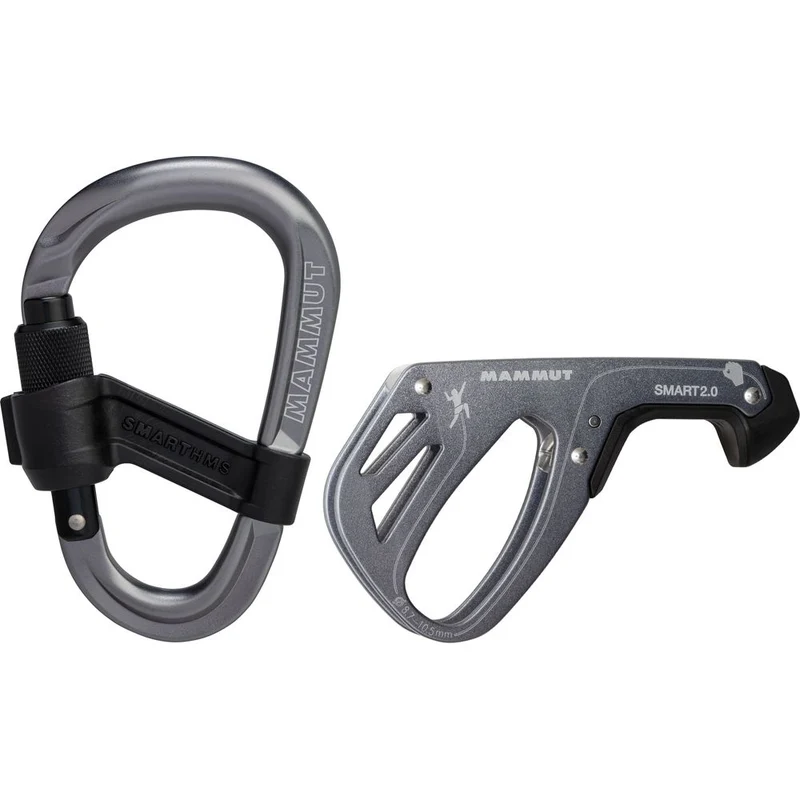 Mammut Smart 2.0 Belay Package Sicherungsgerät und Karabiner grey