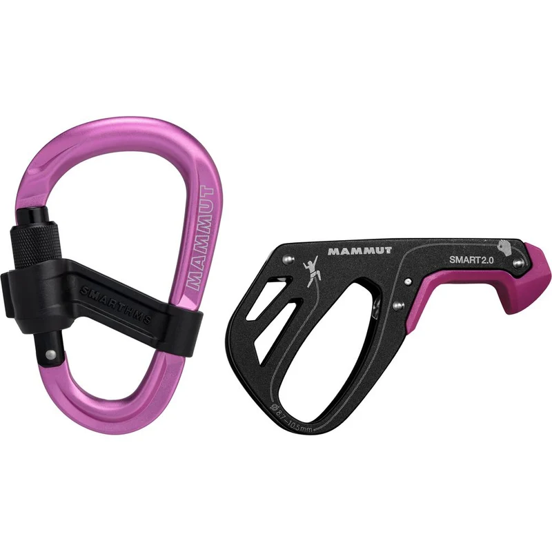 Mammut Smart 2.0 Belay Package Sicherungsgerät und Karabiner pink