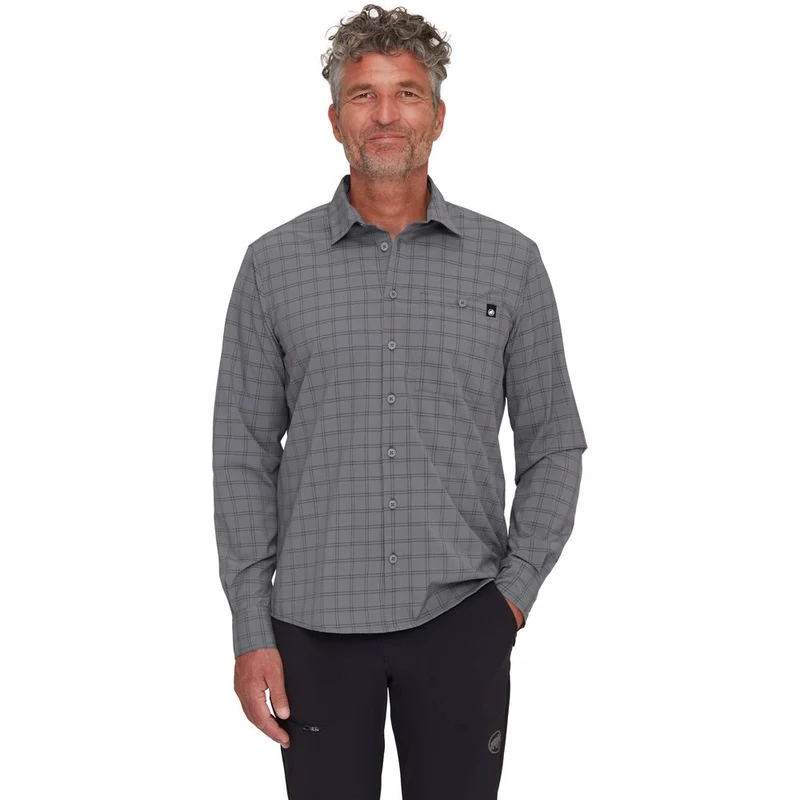 Mammut Lenni Herren Langarmhemd steel black