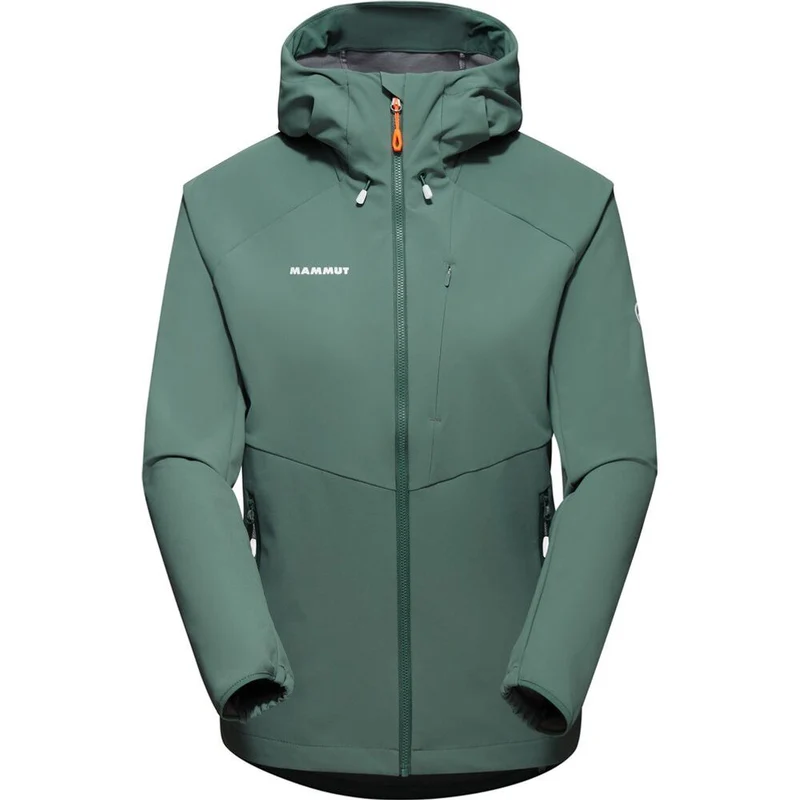 Mammut Ultimate Comfort SO Hooded Damen Softshelljacke dark jade