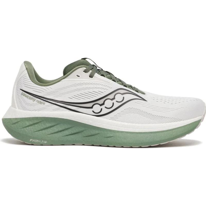 Saucony Ride 18 Herren Laufschuh white olivine