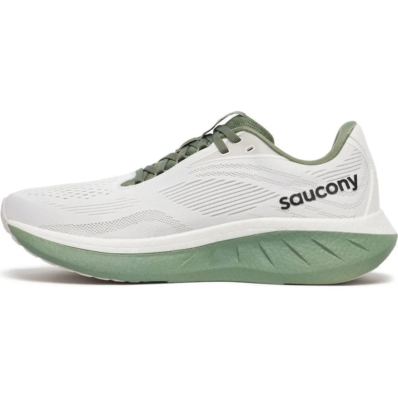 Saucony Ride 18 Herren Laufschuh white olivine