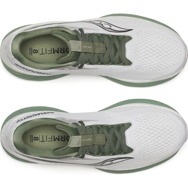Saucony Ride 18 Herren Laufschuh white olivine