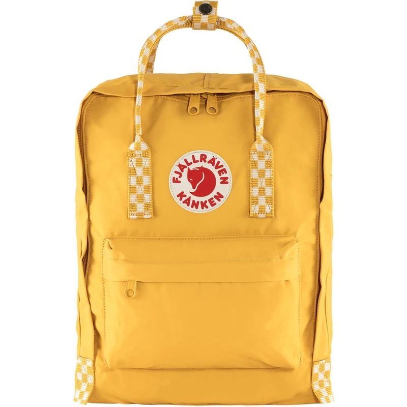 Fjällräven Kånken Rucksack ochre chess pattern