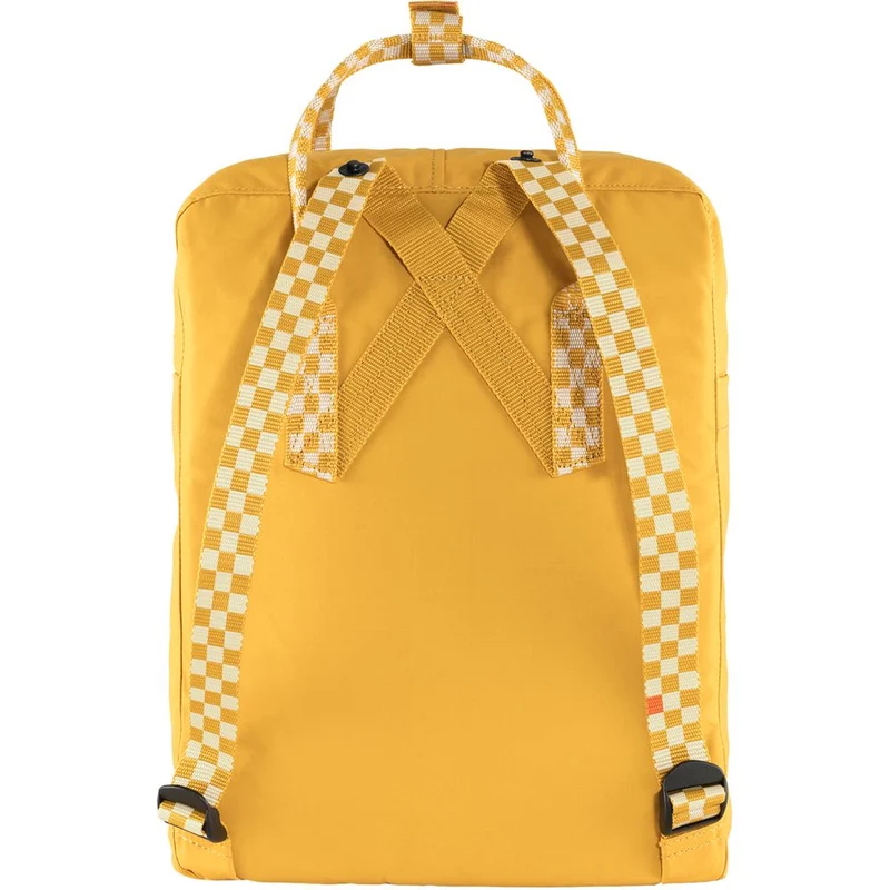 Fjällräven Kånken Rucksack ochre chess pattern