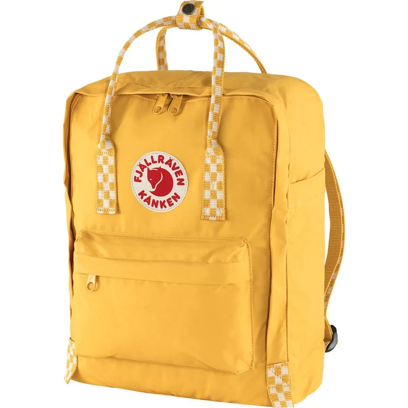 Fjällräven Kånken Rucksack ochre chess pattern